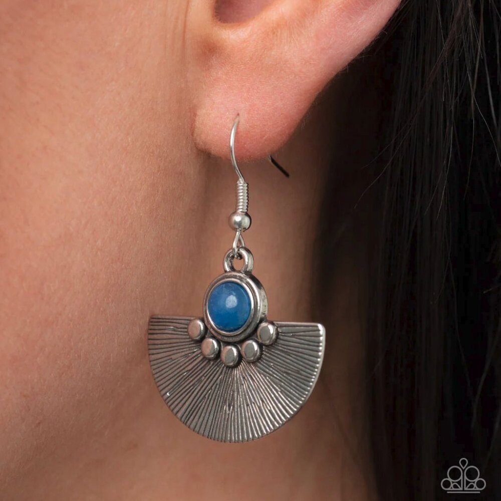 Paparazzi Jewelry Accessories - Manifesting Magic - Blue Earrings - Vintage